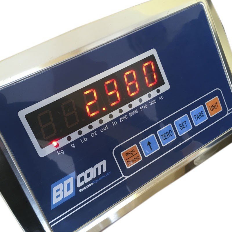 Báscula Industrial 150 Kg de capacidad con tamaño de plataforma de 40×30 cm.