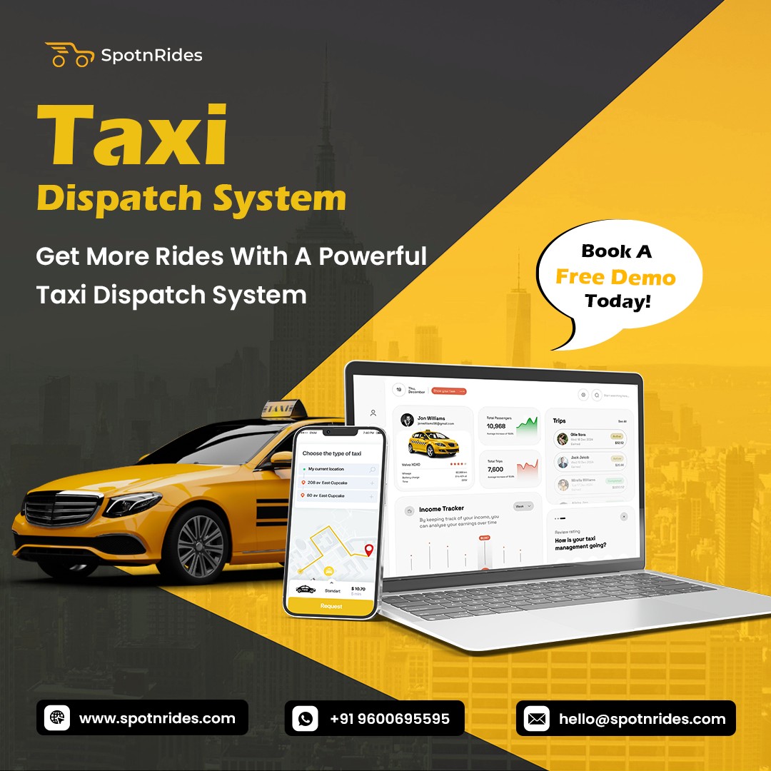 SpotnRides Taxi Dispatch Software – Smart Control for Taxi Operators