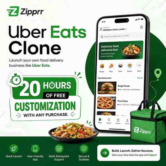 Grow Your Restaurant Business — Zipprr Uber Eats Clone