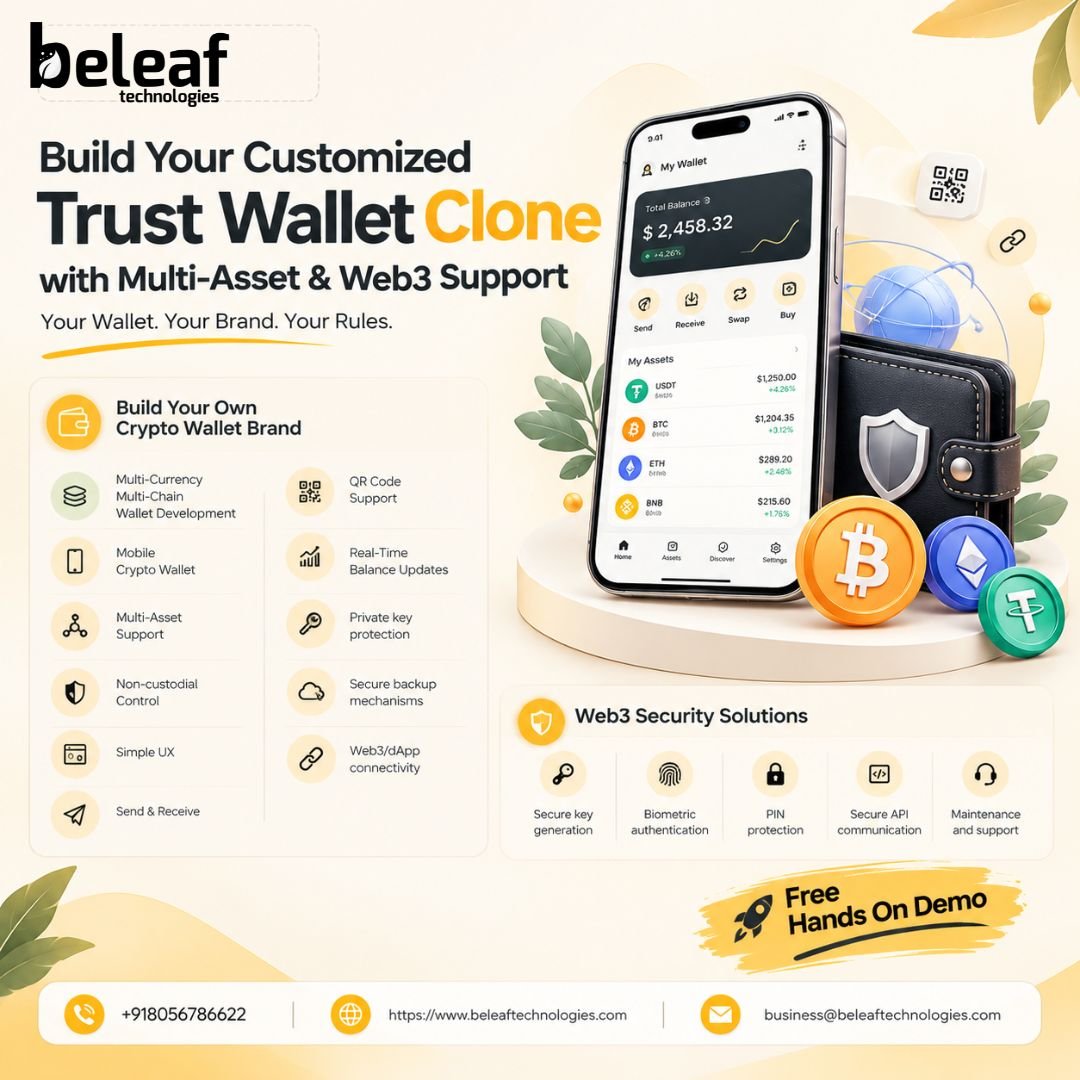 Build Your Customized Trust Wallet Clone with Multi-Asset & Web3 Support