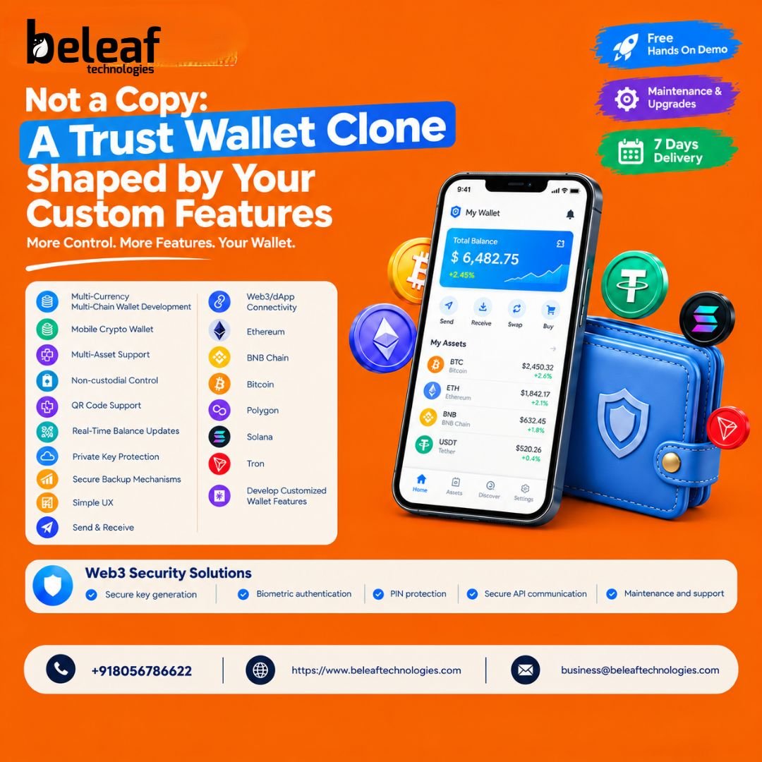 Not a Copy: A Trust Wallet Clone Shaped by Your Custom Features